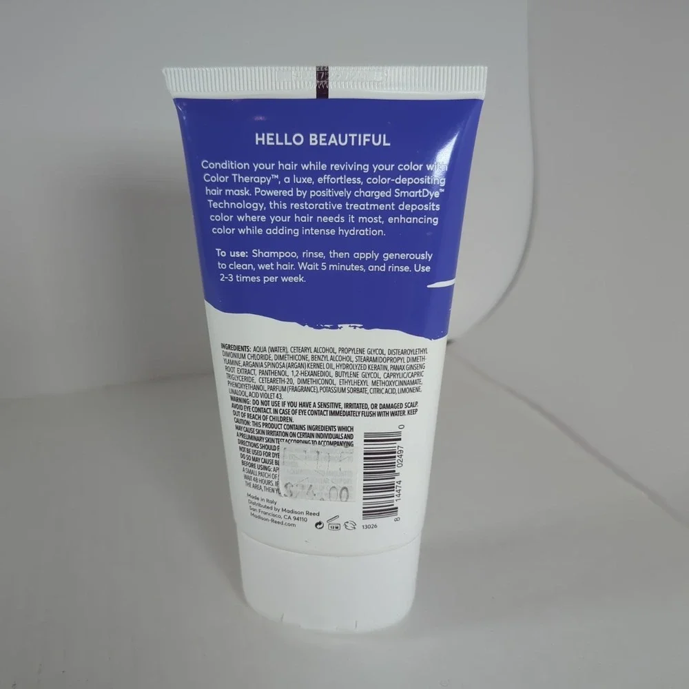 Madison Reed Color Therapy Hair Mask Perla 4oz Violet Tone Blonde Hair Brass NEW